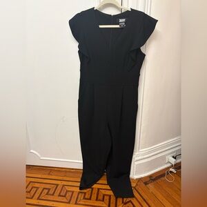 DKNY Black Sleeveless Jumpsuit